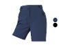 Shorts de sport bleus avec logo.