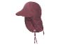 Chapeau de soleil enfant rose foncé avec protection nuque et cordon ajustable.