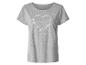 T-shirt gris à manches courtes avec l'inscription « LAZY DAY » en forme de cœur.
