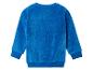 Un sweat-shirt en polaire bleu à manches longues.