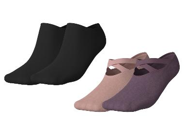 CRIVIT Lot de 2 paires de chaussettes de yoga femme