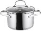 Casserole en acier inoxydable avec couvercle en verre