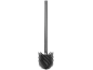 Brosse de toilette noire en silicone avec manche chromé