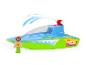 Bateau jouet bleu et vert Lena Speed Wave avec figurine et jet d'eau