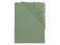 Drap-housse vert olive.