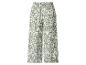 Pantalon large femme à imprimé floral vert et blanc