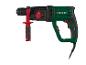 Un marteau perforateur Parkside vert avec une poignée rouge.