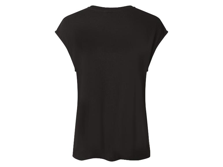 T-shirt noir sans manches pour femme, vue de dos