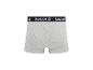 Boxer gris Reebok avec ceinture noire et logo blanc