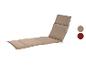 Coussin de chaise longue beige avec dossier.