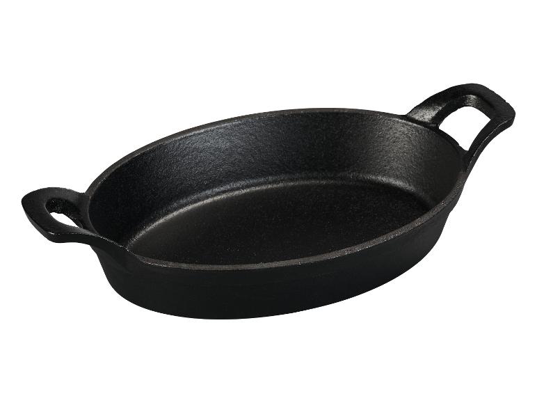 Plat à four ovale en fonte.