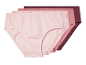 Trois culottes en coton rose.