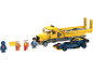 Jeu de construction pour enfants avec camion jaune, voiture de course bleue et quatre figurines