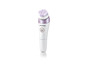 Une brosse nettoyante pour le visage Silvercrest rose et blanche.