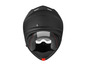 Un casque de moto noir avec une visière.
