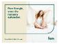 Femme au lit avec une couette, publicité pour la literie fan.