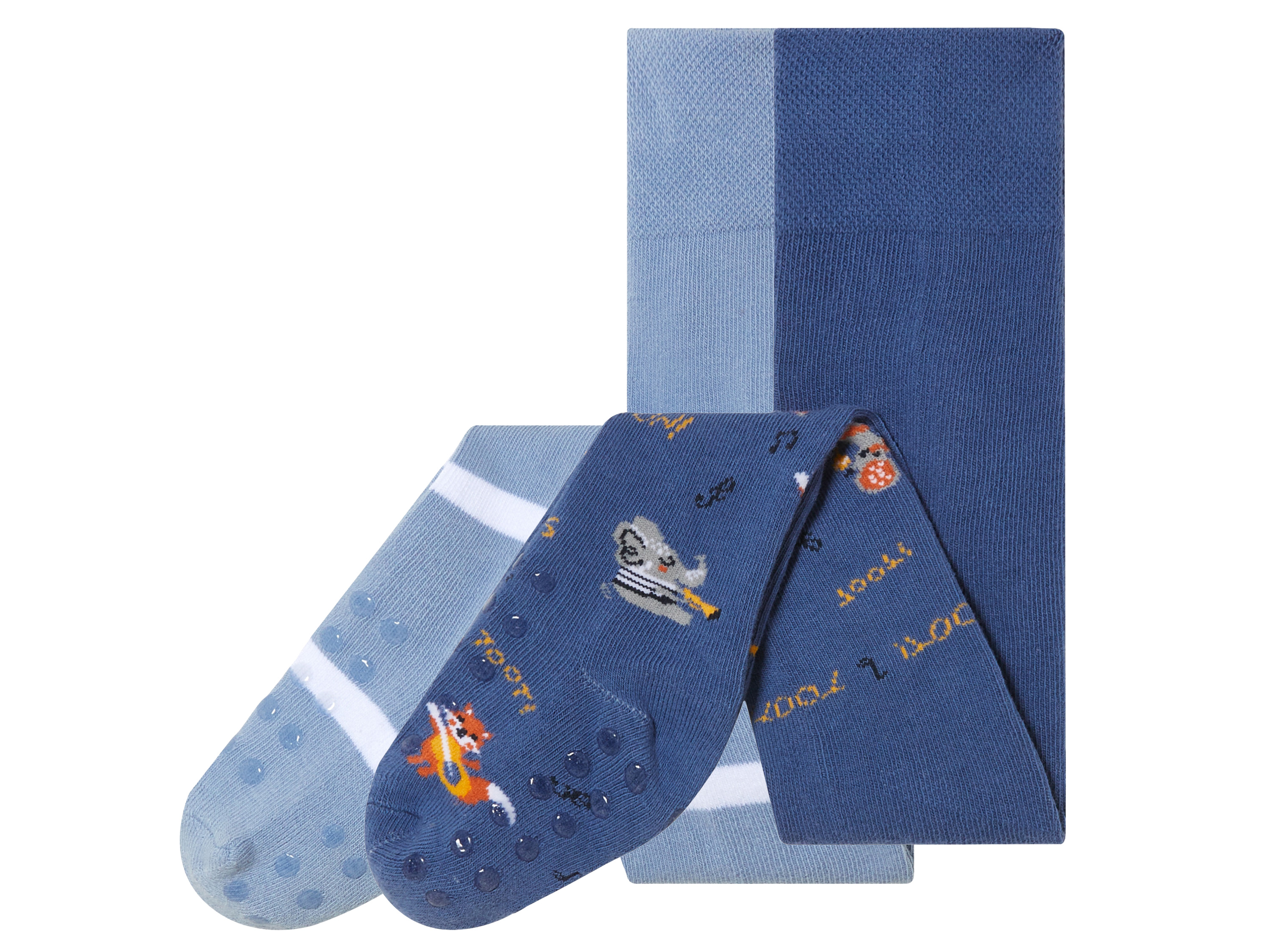 lupilu® Lot de 2 collants bébé (bleu, 62/68)