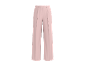 Pantalon élégant rose à jambes larges et taille haute