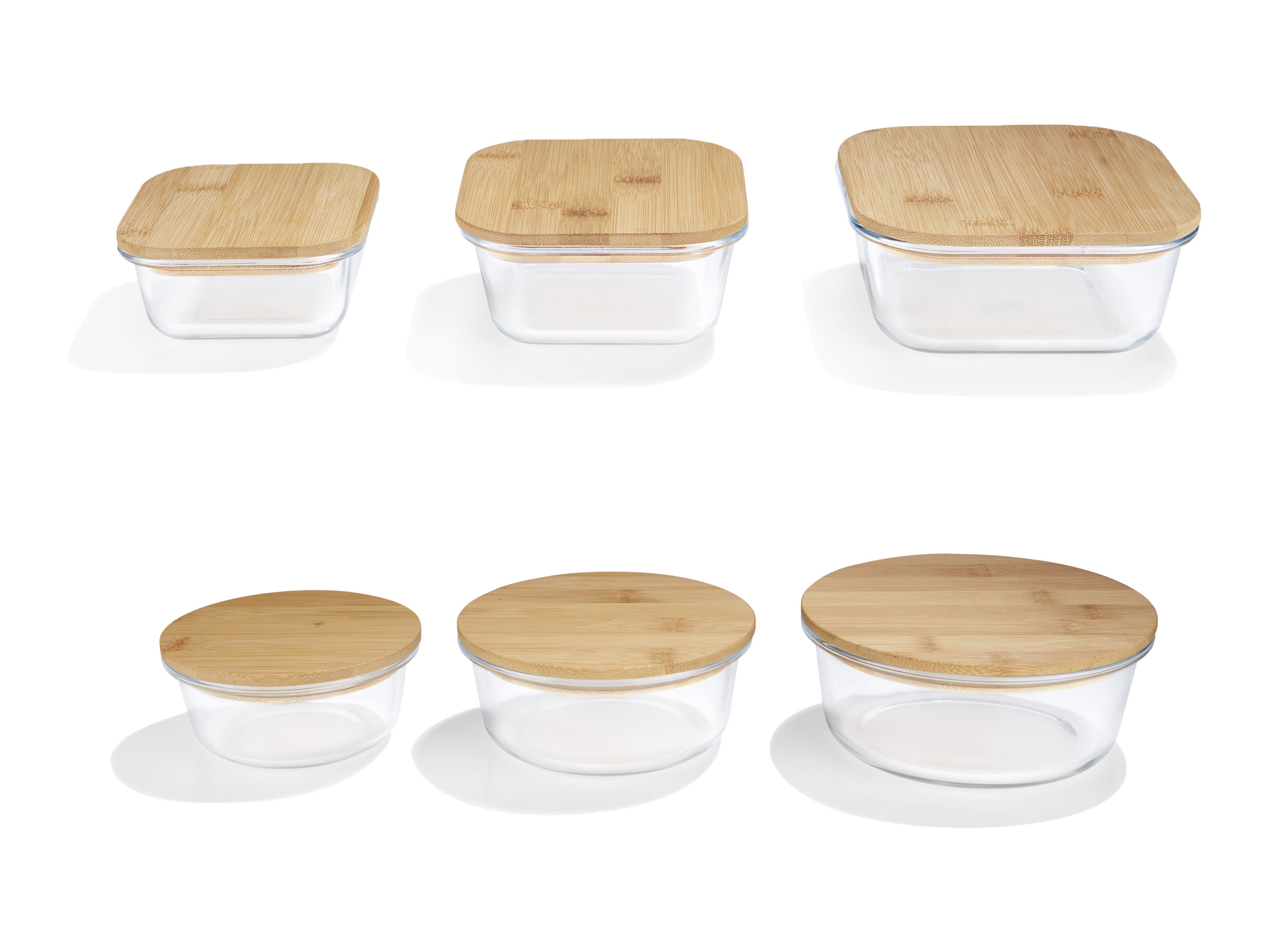ERNESTO® Set de 3 boîtes de conservation en verre