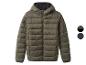 Veste matelassée à capuche, couleur olive.