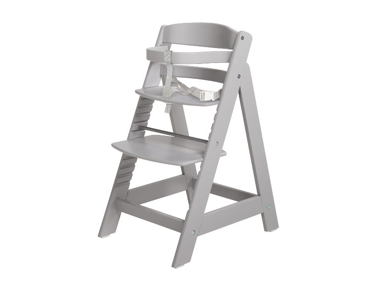 Roba Chaise Enfant Réversible 3 Hauteurs - Tabouret Bois Gris Style Campagne - Jusqu'à 60 Kg - Dès 9 Mois