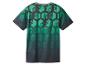 Dos d'un t-shirt Minecraft pour enfant avec un motif géométrique.