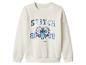 Sweat-shirt crème à manches longues avec imprimé Stitch et l'année 2002