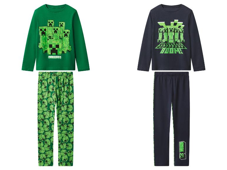 Ensembles de pyjama Minecraft avec motifs verts et bleu foncé