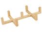 Support en bois pour assiettes ou couvercles, fabriqué en bois de bambou clair.