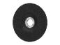 Disque à tronçonner noir pour outils rotatifs.