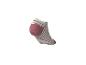 Chaussettes courtes femme à rayures blanches et rouges