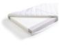 Un matelas blanc avec une housse amovible et un noyau en mousse.