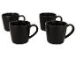 Lot de quatre tasses en céramique noires