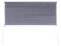Store plissé gris avec cordon de traction.