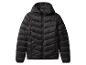 Veste noire rembourrée à capuche.