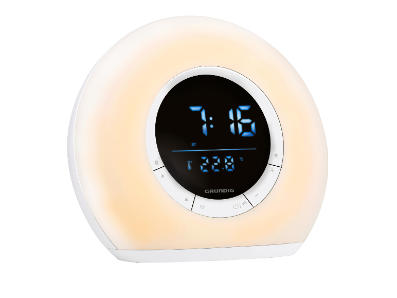 Réveil Grundig avec simulation de lever du soleil.