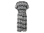 Robe longue d'été à manches courtes et imprimé ikat.