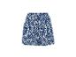 Short femme à motif feuilles bleues et blanches.