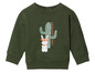 Un sweat-shirt vert avec un cactus et un lapin.