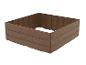Bac de plantation rectangulaire en plastique imitation bois.