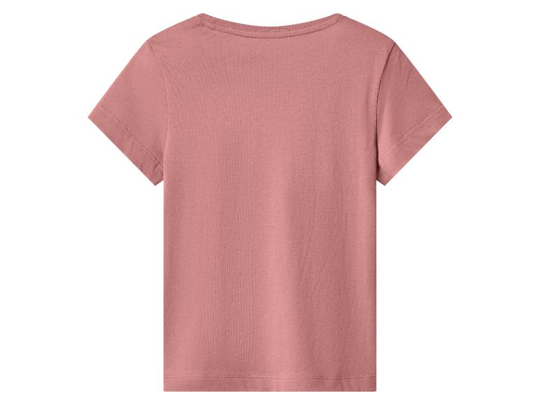 T-shirt rose uni à manches courtes, vue arrière