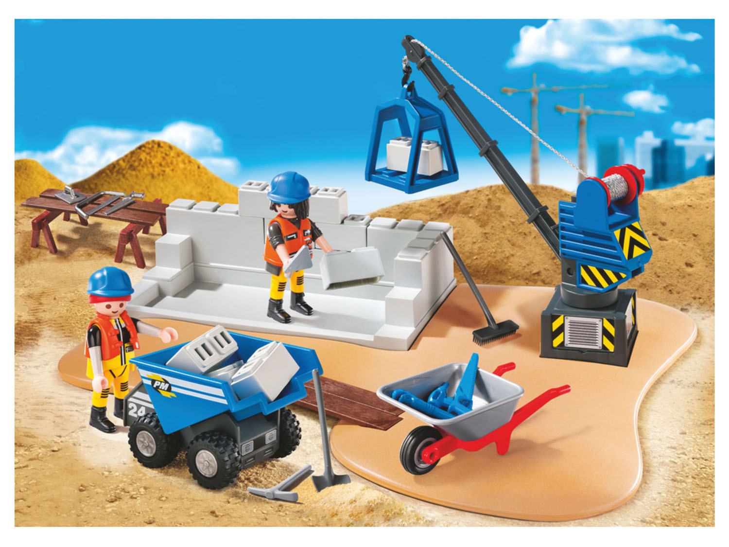 Ouvriers avec échafaudage PLAYMOBIL City Action - Dès 5 ans 