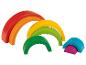 Arcs en bois de couleurs arc-en-ciel, jouet éducatif pour enfants.