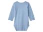 Body bébé bleu clair à manches longues avec encolure ronde