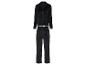 Un pyjama en velours noir avec des manches longues et un pantalon.