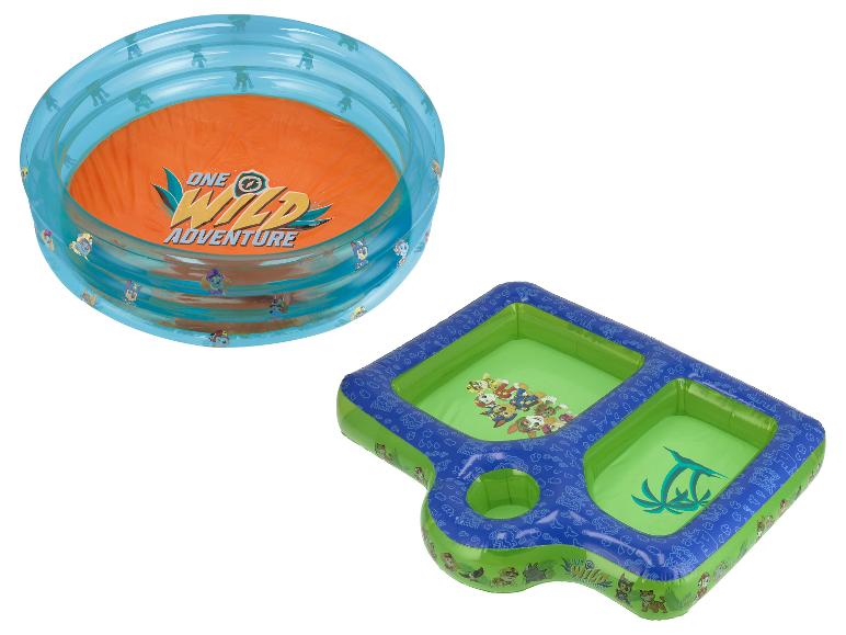 Piscines gonflables Paw Patrol : un grand bassin rond et un bac à deux compartiments.