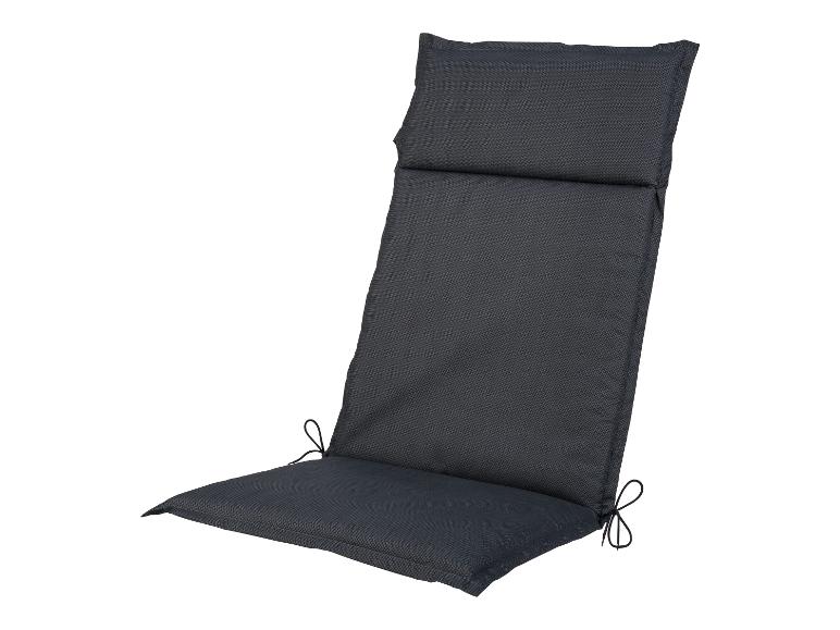 Coussin de chaise de jardin gris foncé avec attaches
