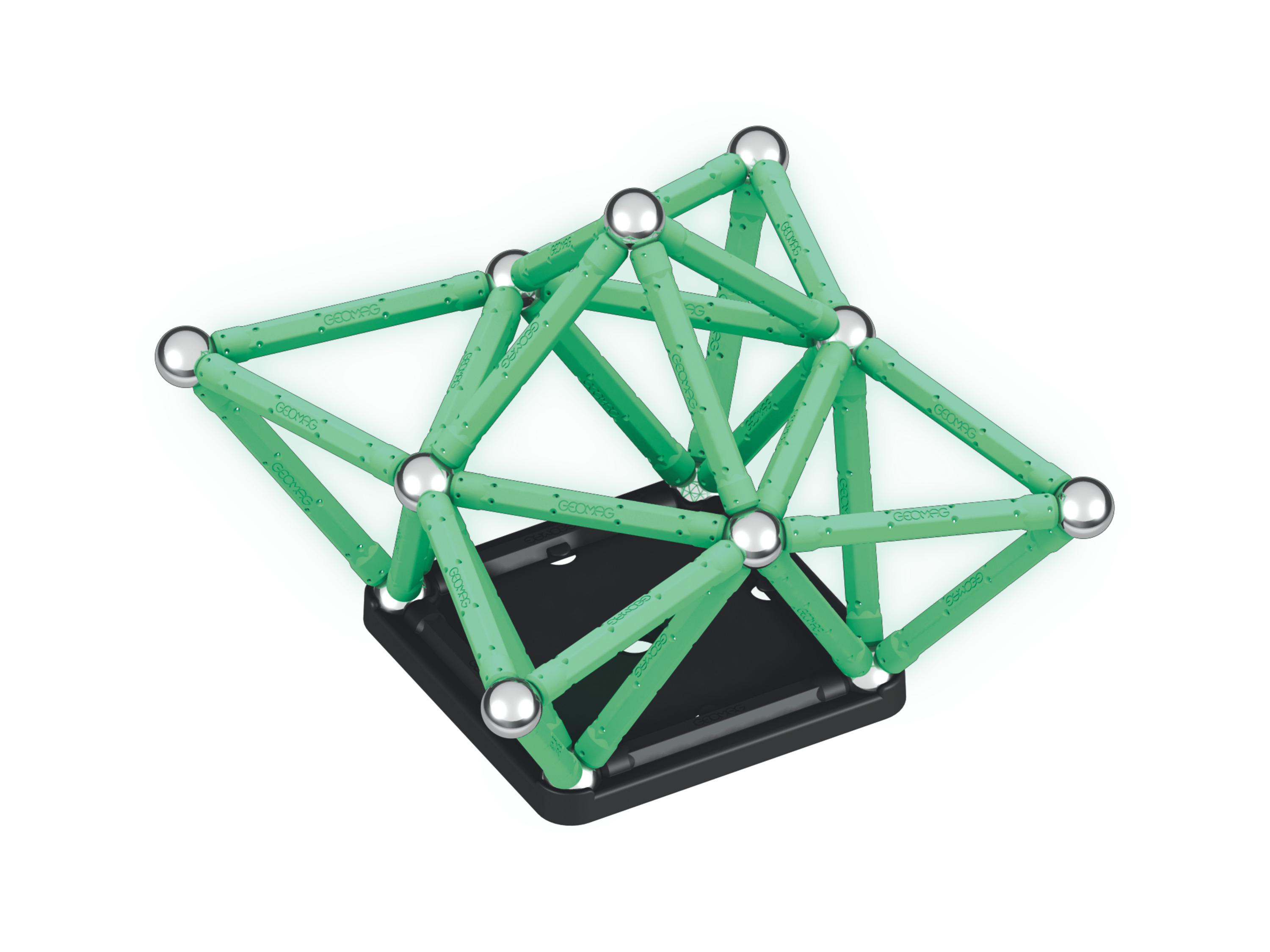 Geomag Jeu De Construction Magnétique Ecofriendly 60 Pièces Glow Noir - vue 2