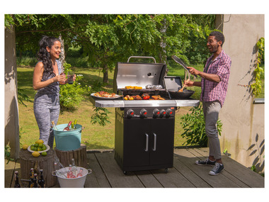 LANDMANN Barbecue à gaz Rexon, 3 ou 4 brûleurs, avec réchaud latéral