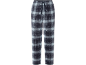Pantalon de pyjama à carreaux bleu marine et blanc avec cordon de serrage.